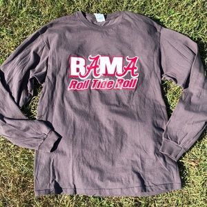 Alabama roll tide fan long sleeve tee size L men